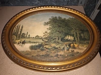 Lot 93 - vergulde kader met prent - afbeelding 2 van  3