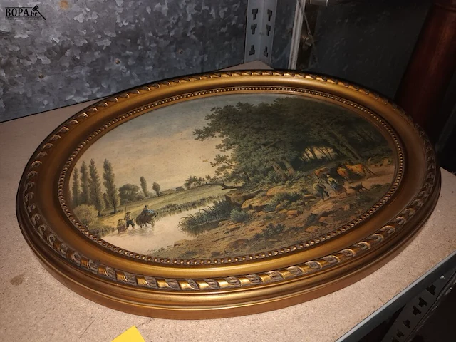 Lot 93 - vergulde kader met prent - afbeelding 3 van  3
