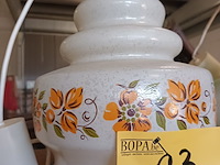 Lot 93 - vintage hanglamp ecru - afbeelding 2 van  2