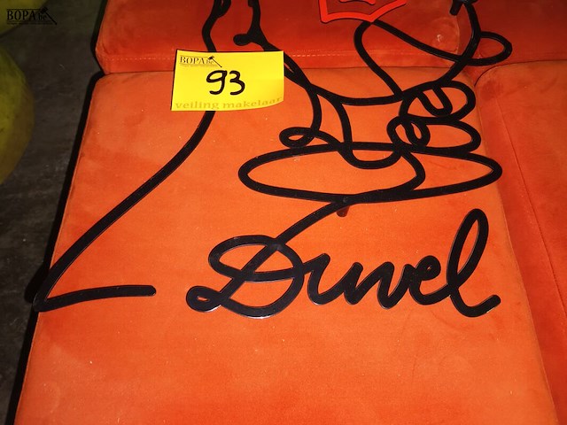 Lot 93 - wandreclamebord duvel - afbeelding 3 van  3