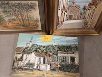 Lot 94 - schilderij. 3 stuks - afbeelding 1 van  5