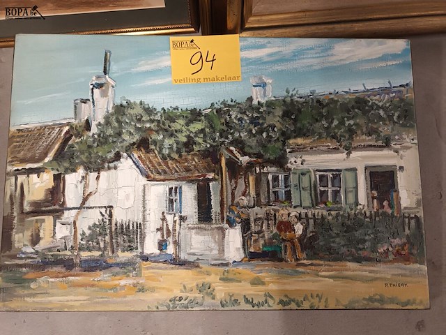 Lot 94 - schilderij. 3 stuks - afbeelding 2 van  5