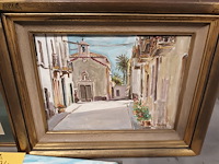 Lot 94 - schilderij. 3 stuks - afbeelding 4 van  5