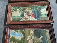 Lot 94 - trio religieuze kaders - afbeelding 1 van  4