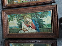 Lot 94 - trio religieuze kaders - afbeelding 3 van  4