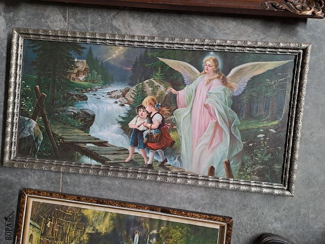 Lot 94 - trio religieuze kaders - afbeelding 4 van  4
