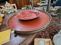 Lot 94 - vintage theeset thema 'huisje' en draaibare vintage taartens - afbeelding 3 van  4