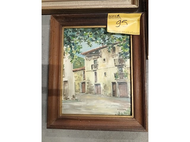 Lot 95 - schilderij. 3 stuks - afbeelding 2 van  4