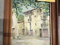 Lot 95 - schilderij. 3 stuks - afbeelding 2 van  4