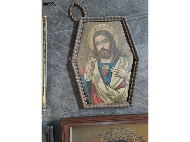 Lot 95 - set van 4 religieuze kaders - afbeelding 2 van  4
