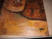 Lot 96 - schilderij op plank. 4 stuks - afbeelding 4 van  5