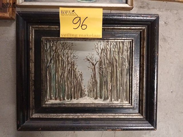 Lot 96 - schilderijen. 6 stuks - afbeelding 2 van  5