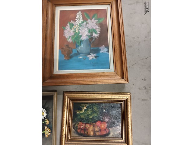 Lot 96 - schilderijen. 6 stuks - afbeelding 4 van  5