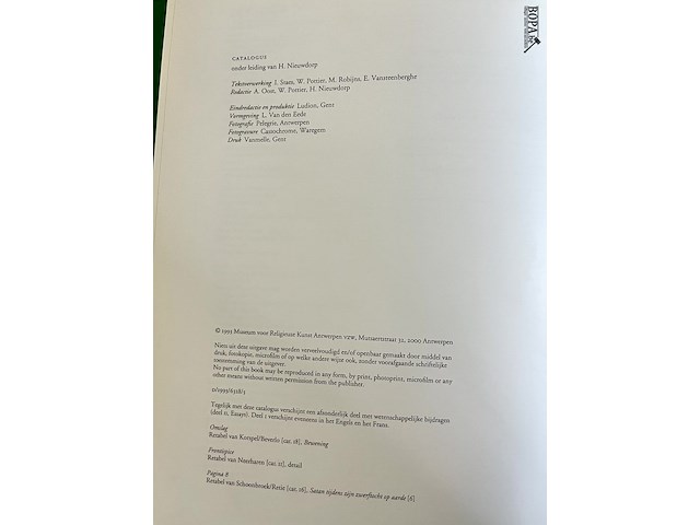 Lot 97 - antwerpse retabels en groeningmuseum dirk devos en stephane - afbeelding 9 van  12