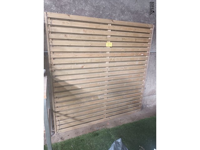 Lot 97 - houten tuinpanelen. 7 stuks - afbeelding 4 van  4