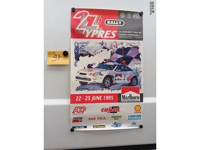 Lot 97 - poster ieper rally 1995 - afbeelding 1 van  3