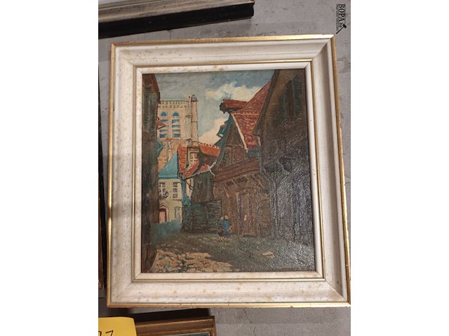 Lot 97 - schilderijen. 4 stuks - afbeelding 3 van  5