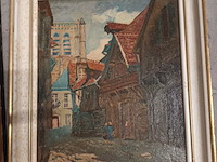 Lot 97 - schilderijen. 4 stuks - afbeelding 3 van  5