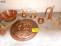 Lot 98 - lot koperwerk. 10 stuks - afbeelding 1 van  4