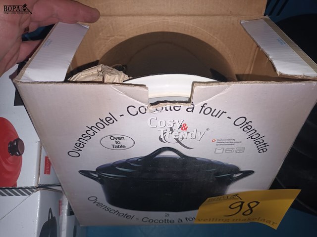 Lot 98 - ovenpotten en potjes. 6 stuks - afbeelding 3 van  4