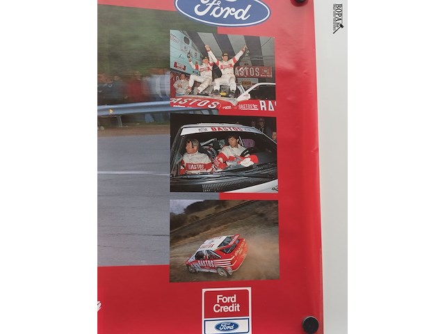 Lot 98 - poster bastos racing team ford - afbeelding 3 van  3