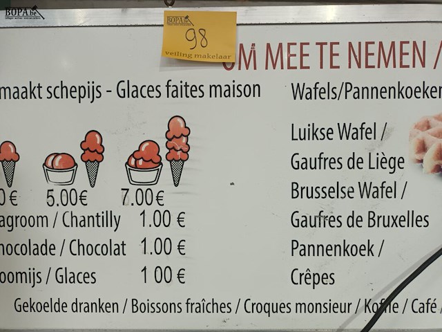 Lot 98 - verlicht menubord - afbeelding 3 van  3