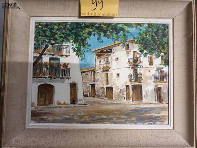 Lot 99 - schilderij. 4 stuks - afbeelding 2 van  5