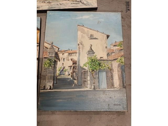 Lot 99 - schilderij. 4 stuks - afbeelding 3 van  5