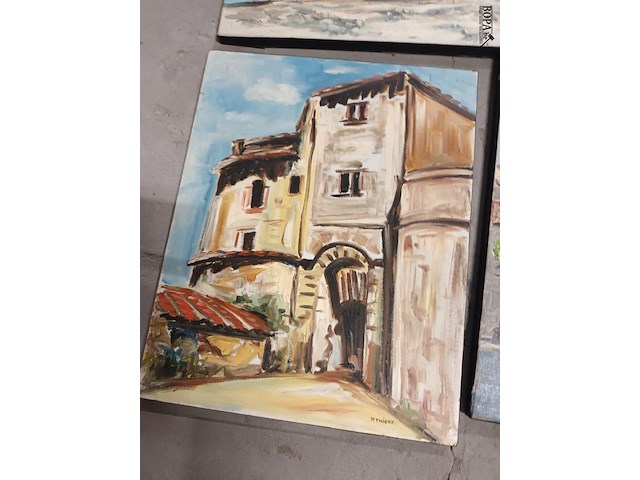 Lot 99 - schilderij. 4 stuks - afbeelding 4 van  5