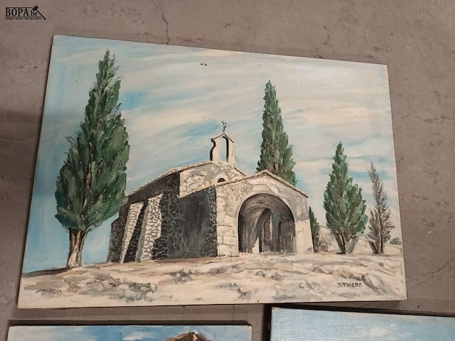 Lot 99 - schilderij. 4 stuks - afbeelding 5 van  5