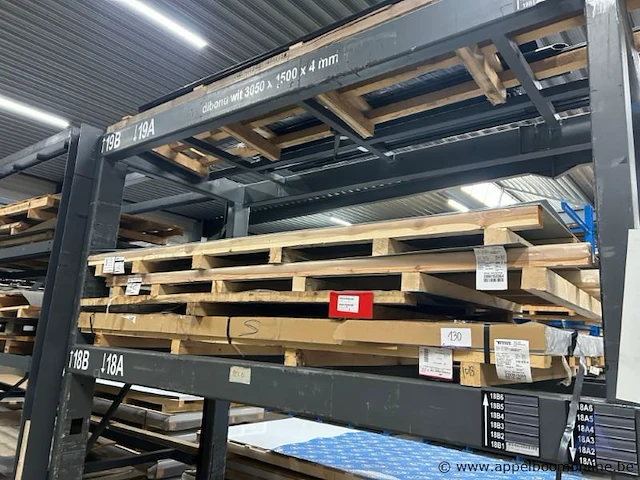 Lot aluminium platen wo. type 99.5 halfhard, afmetingen 3000 x 1500 x 1.5 mm - afbeelding 1 van  2