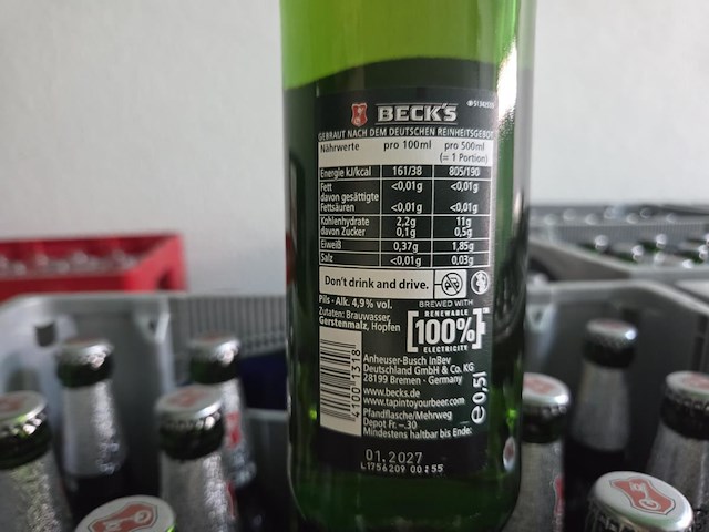 Lot beck`s 0,5l - afbeelding 5 van  5