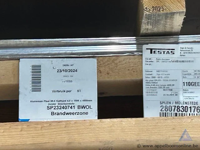 Lot bestaande uit diverse aluminiumplaten - afbeelding 2 van  4