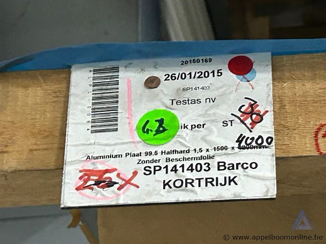 Lot bestaande uit diverse aluminiumplaten - afbeelding 4 van  4