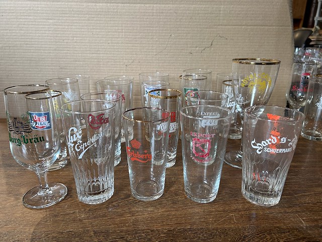 Lot bierglazen voor verzameling - afbeelding 2 van  5