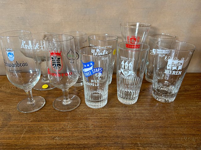 Lot bierglazen voor verzameling - afbeelding 4 van  5