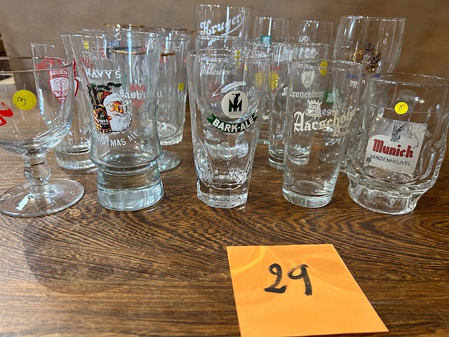 Lot bierglazen voor verzameling - afbeelding 2 van  6