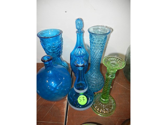 Lot blauw glas (4 stuks) - afbeelding 1 van  1