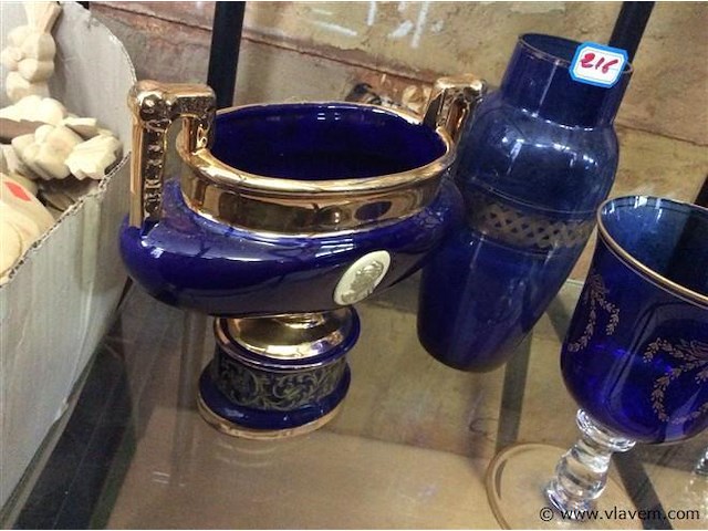 Lot blauw glas - afbeelding 2 van  3