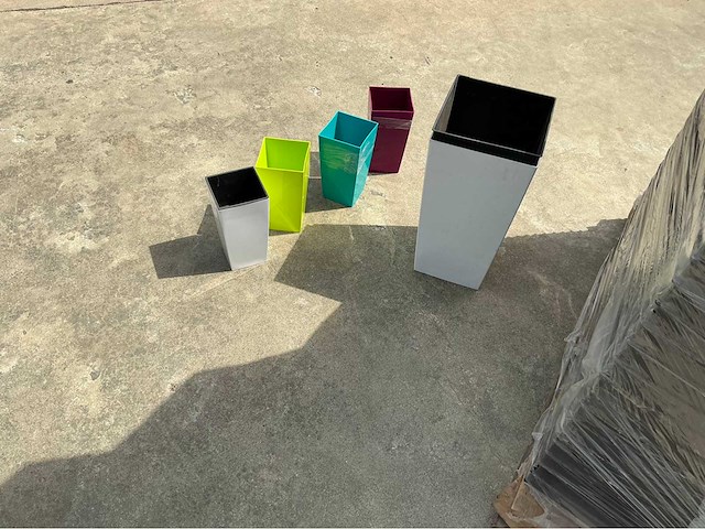Lot bloempotten met binnenbak plastiek bloempot (50x) - afbeelding 3 van  8
