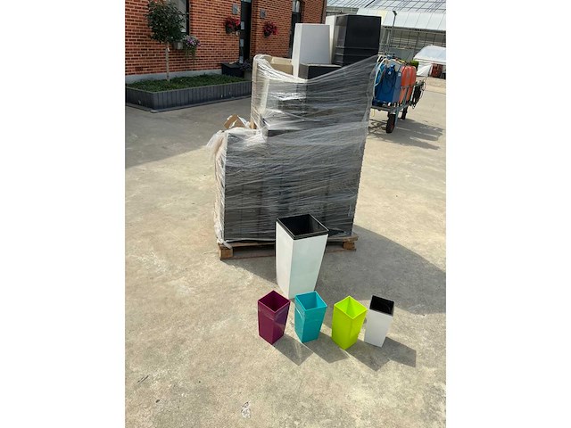 Lot bloempotten met binnenbak plastiek bloempot (50x) - afbeelding 5 van  8