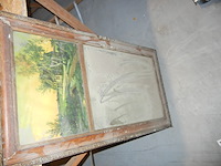 Lot brocante + spiegel - afbeelding 2 van  2