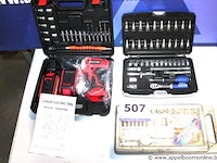 Lot divers gereedschap wo accu boormachine, sleutelset - afbeelding 1 van  4