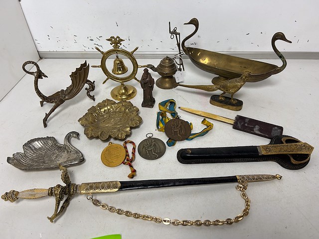 Lot divers koper brocante 14 items - afbeelding 1 van  2