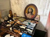 Lot diverse antieken items kast - afbeelding 13 van  26