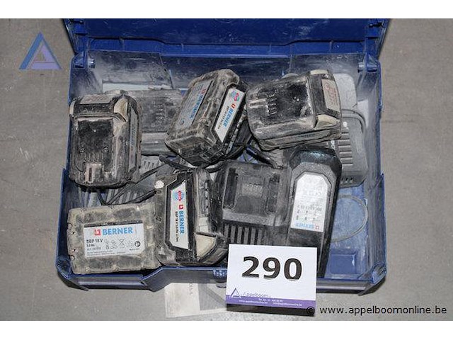 Lot diverse batterijen plus opladers berner - afbeelding 1 van  2