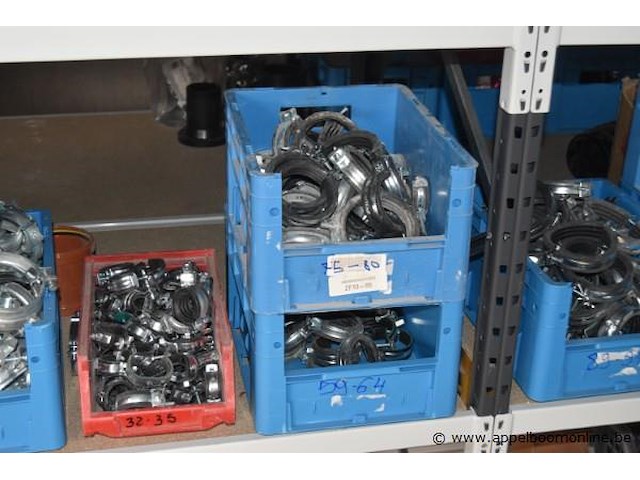 Lot diverse buisklemmen, wo. mopro, giacomini, in dozen en kratten - afbeelding 3 van  6