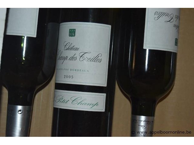 Lot diverse flessen wijn wo. château du champ des creilles, sainte-foy bordeaux 2005/2000, 750ml - afbeelding 2 van  4