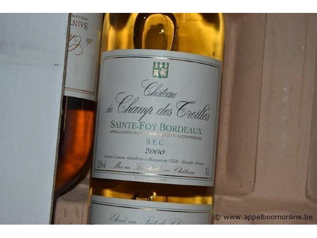 Lot diverse flessen wijn wo. château du champ des creilles, sainte-foy bordeaux 2005/2000, 750ml - afbeelding 4 van  4