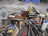 Lot diverse gereedschap wo hamers, handzagen enz - afbeelding 5 van  5